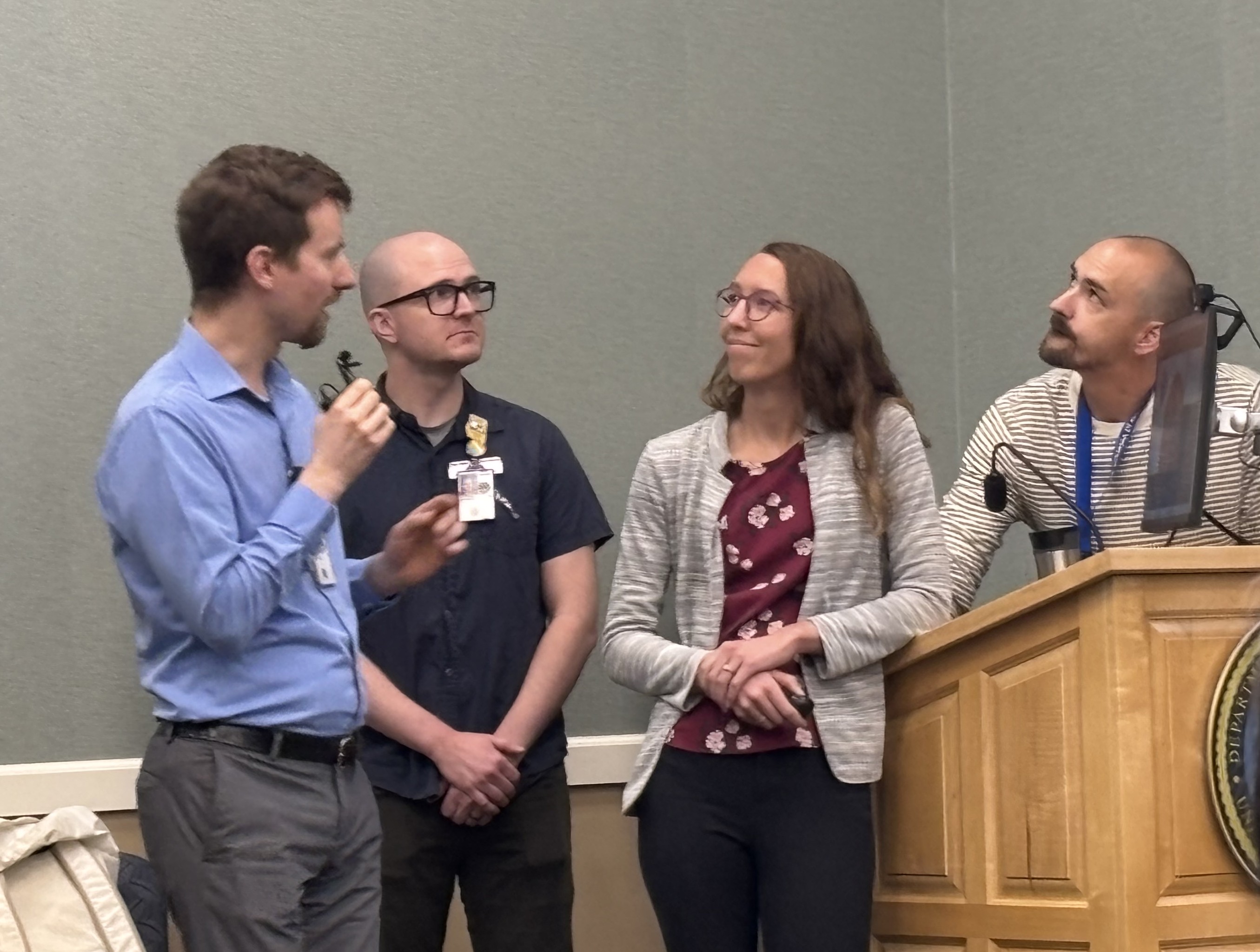 Dr. Samiec presenting with interprofessional team at Boise VA Grand Rounds