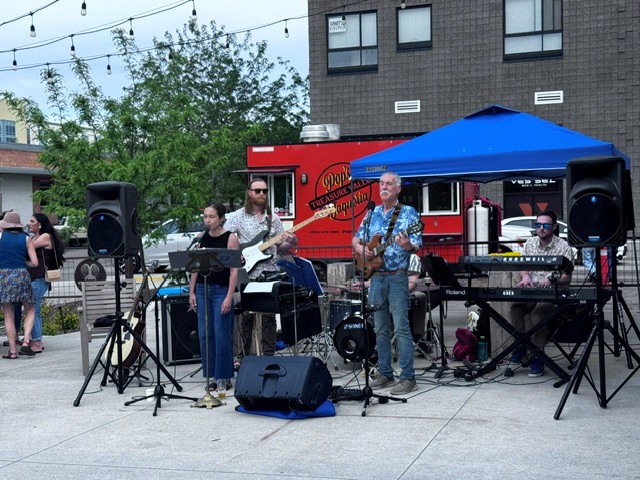 Dr. Palmer performing with the Post Void Residuals at Mother Earth Brewing in Boise